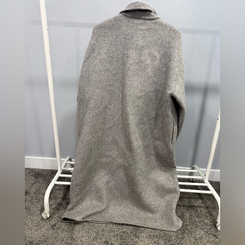 Women's Gray Double-Breasted Coat - Picture 4 of 4